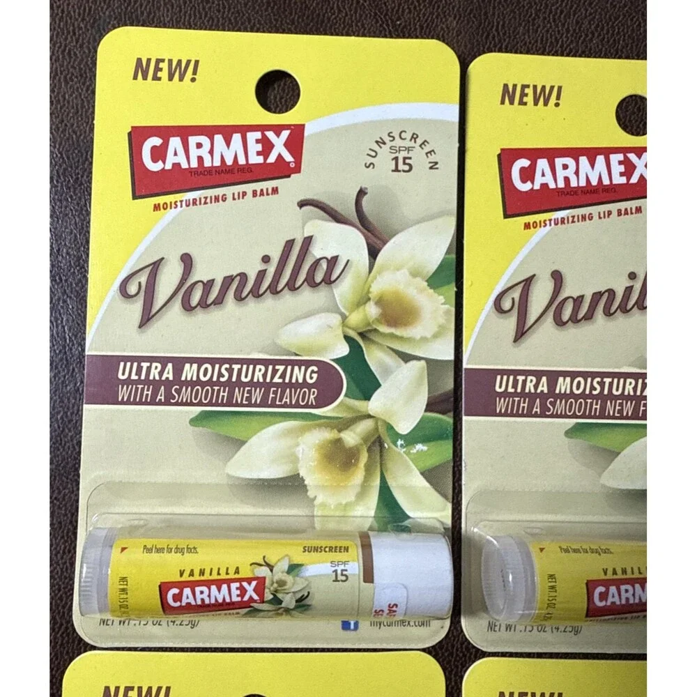 Lot of 4 CARMEX Ultra Moisturizing Smooth New Flavor Vanilla Lip Balm 2011 #2